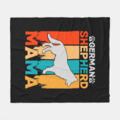 German Shepherd MAMA, Blue Brown on Black Fleecedecke (Vorderseite (Horizontal))