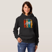 German Shepherd MAMA, Blue Brown on Ladys Black Hoodie (Vorne ganz)