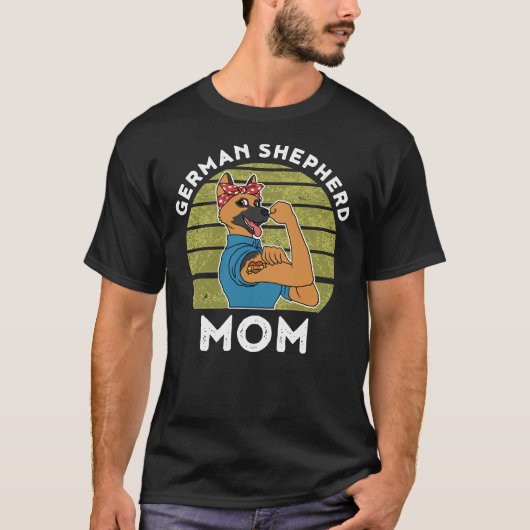 German Shepherd Mama Funny German Shepherd T-Shirt (Vorderseite)
