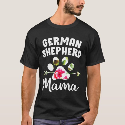 German Shepherd Mama German Shepherd Dog T-Shirt (Vorderseite)