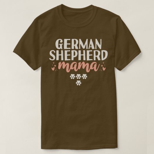German Shepherd Mama Gift T-Shirt (Design vorne)