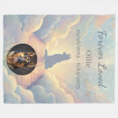 German Shepherd Memorial Blanket | Rainbow Bridge Fleecedecke (Vorderseite (Horizontal))