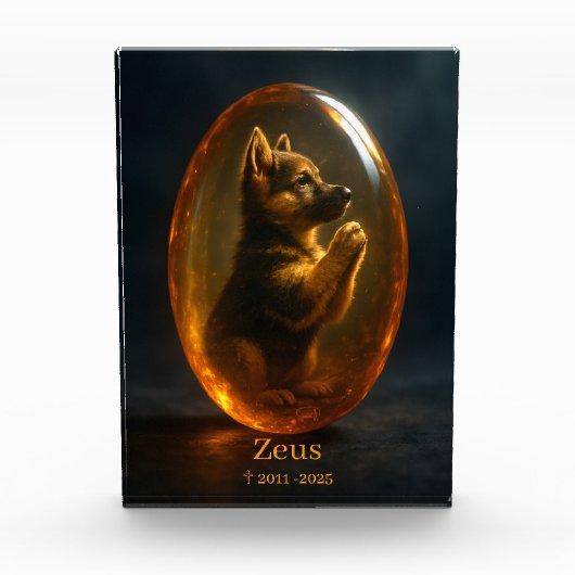 German Shepherd Memorial Fotoblock (Vorderseite)