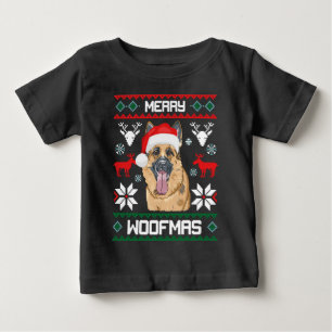 German Shepherd Merry Woofmas Sweatshirt Weihnacht Baby T-shirt