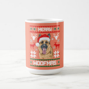 German Shepherd Merry Woofmas Sweatshirt Weihnacht Kaffeetasse