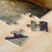 German Shepherd Mix DogTeal Wood Puzzle (Seite)