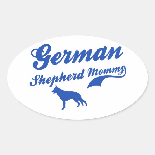 German Shepherd Mommy Ovaler Aufkleber (Vorderseite)