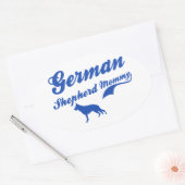 German Shepherd Mommy Ovaler Aufkleber (Umschlag)