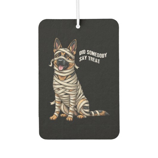 German Shepherd Mummy Halloween Dog Autolufterfrischer (Vorderseite)