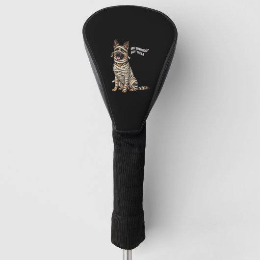 German Shepherd Mummy Halloween Dog Golf Headcover (Vorderseite)