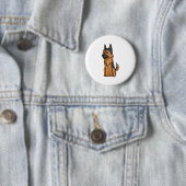 German Shepherd Niedlich Cartoon Button (Beispiel)
