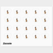 German Shepherd Niedlich Cartoon Herz-Aufkleber (Blatt)