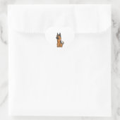 German Shepherd Niedlich Cartoon Herz-Aufkleber (Tasche)