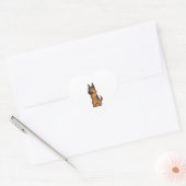 German Shepherd Niedlich Cartoon Herz-Aufkleber (Umschlag)