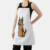 German Shepherd Niedlich Cartoon Schürze (InSitu)