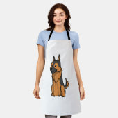 German Shepherd Niedlich Cartoon Schürze (Getragen)