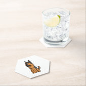 German Shepherd Niedlich Cartoon Untersetzer (Vor Ort)