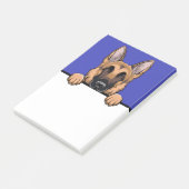 German Shepherd Niedlich GSD Puppy Dog Lover Gesch Post-it Klebezettel (angewinkelt)