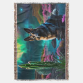 German Shepherd on a Alien World Decke (Vorderseite Vertikal)