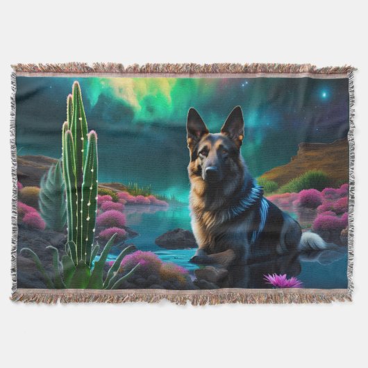German Shepherd on a Alien World Decke (Vorderseite)