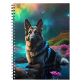 German Shepherd on a Alien World Notizblock (Vorderseite)