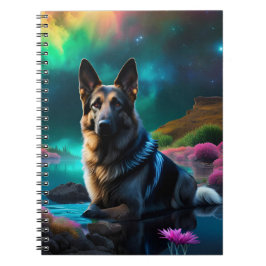 German Shepherd on a Alien World Notizblock
