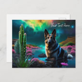 German Shepherd on a Alien World Postkarte (Vorne/Hinten)