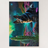 German Shepherd on a Alien World Puzzle (Vertikal)