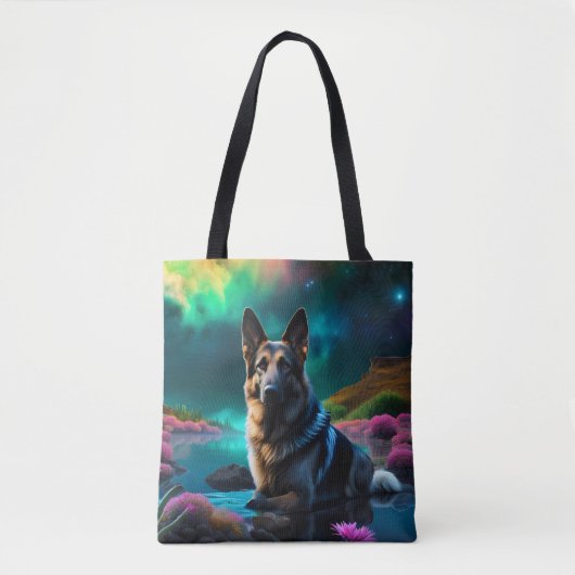German Shepherd on a Alien World Tasche (Vorderseite)