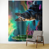German Shepherd on a Alien World Wandteppich (Beispiel)