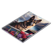 German Shepherd on a Paddle: Ein Landschaftliches  Notizblock (Linke Seite)