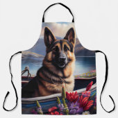 German Shepherd on a Paddle: Ein Landschaftliches  Schürze (Vorderseite)