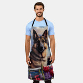 German Shepherd on a Paddle: Ein Landschaftliches  Schürze (Getragen)