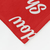 German Shepherd on Red with Name Christmas Dog Fleecedecke (Ecke)