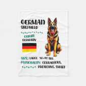 German Shepherd Origin Funny German Shepherd Lover Fleecedecke (Vorderseite)