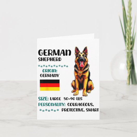 German Shepherd Origin Funny German Shepherd Lover Karte (Vorderseite)