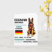 German Shepherd Origin Funny German Shepherd Lover Karte (Gelbe Blume)