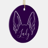 German Shepherd Ornament (Paw Prints) (Rechts)