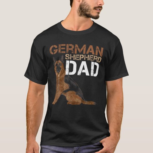 German Shepherd Owner Dad Shepard German Dog Lover T-Shirt (Vorderseite)