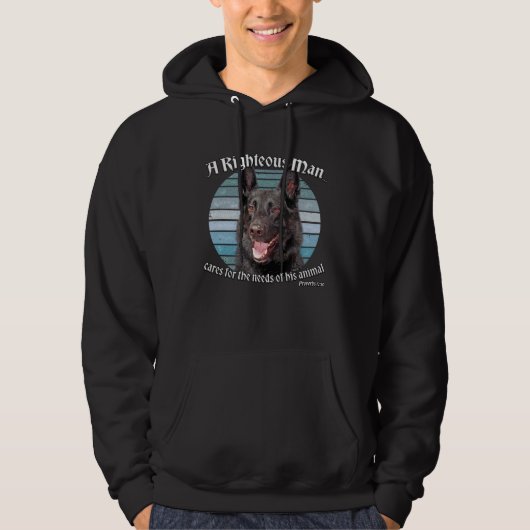 German Shepherd Owner  Proverbs 1210 Hoodie (Vorderseite)