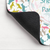 German Shepherd Pastel Pattern Mousepad (Ecke)