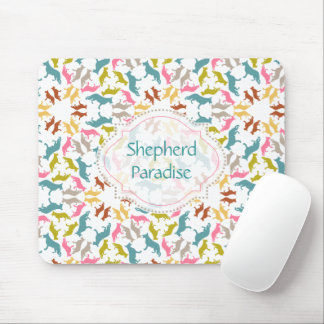 German Shepherd Pastel Pattern Mousepad