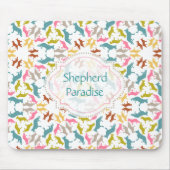 German Shepherd Pastel Pattern Mousepad (Vorne)