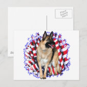German Shepherd Patriot Postkarte (Vorne/Hinten)