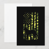 German Shepherd Patriotic Dog Dankeskarte (Vorne/Hinten)