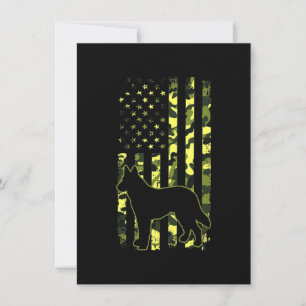 German Shepherd Patriotic Dog Dankeskarte