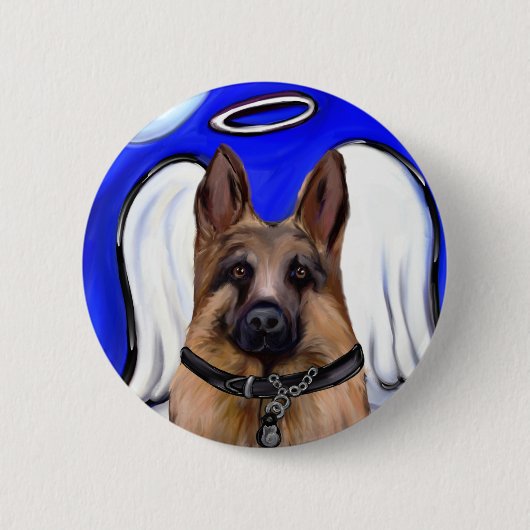 German Shepherd Patrol Dog Button (Vorderseite)