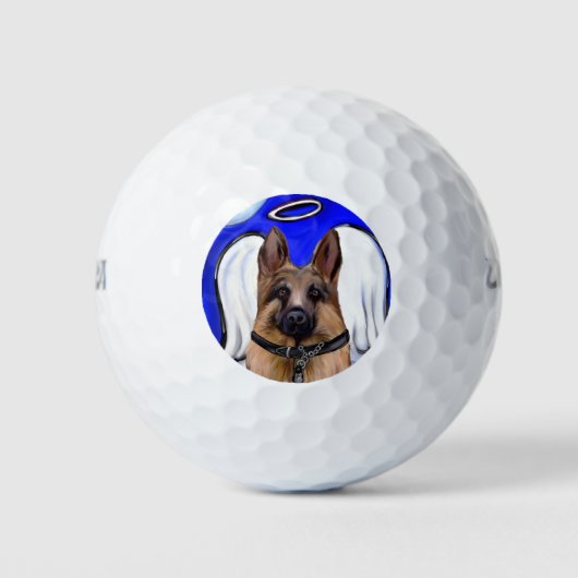 German Shepherd Patrol Dog Golfball (Vorderseite)