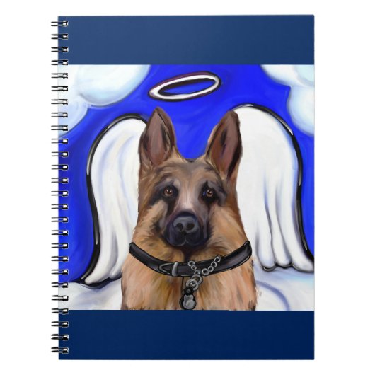 German Shepherd Patrol Dog Notizblock (Vorderseite)