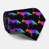 German  Shepherd Pattern Tie Krawatte (Gerollt)